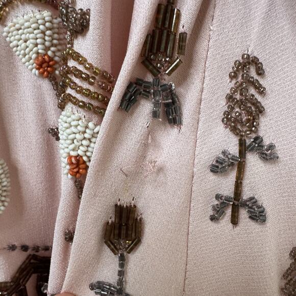 Valentino Runway Collector Dress 38 NWT Beaded Embroidered Silk Pink $15k Rare - Picture 15 of 16